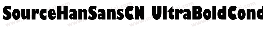 SourceHanSansCN UltraBoldCondensed字体转换